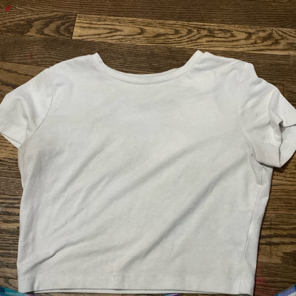 plain white WILD FABLE crop top
